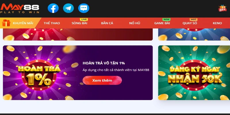 Chương trình hoàn trả tiền cược được áp dụng theo chu kỳ hàng ngày