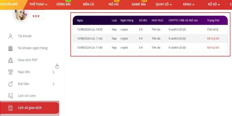Thực hiện giao dịch nạp tiền bằng tiền ảo tại May88 không quá khó khăn